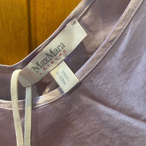 MaxMara Leisure Capua Lilac Sleeveless Satin Dress - Picture 7 of 14